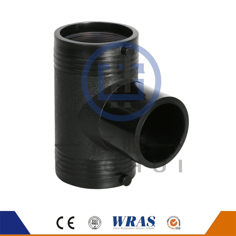 HDPE Cetakan Elektro Fusion Tee Equal Tee untuk Pasokan Air